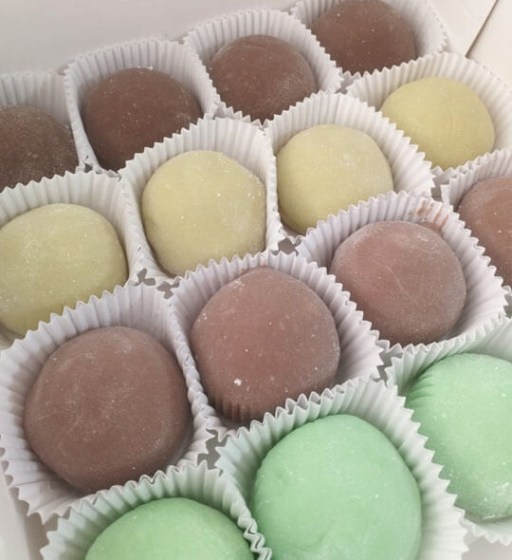 mochi con fresa